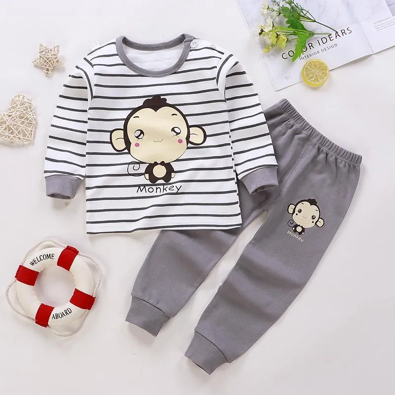 2-piece Cartoon Design Pajamas Sets for Toddler Boy Children's Clothing