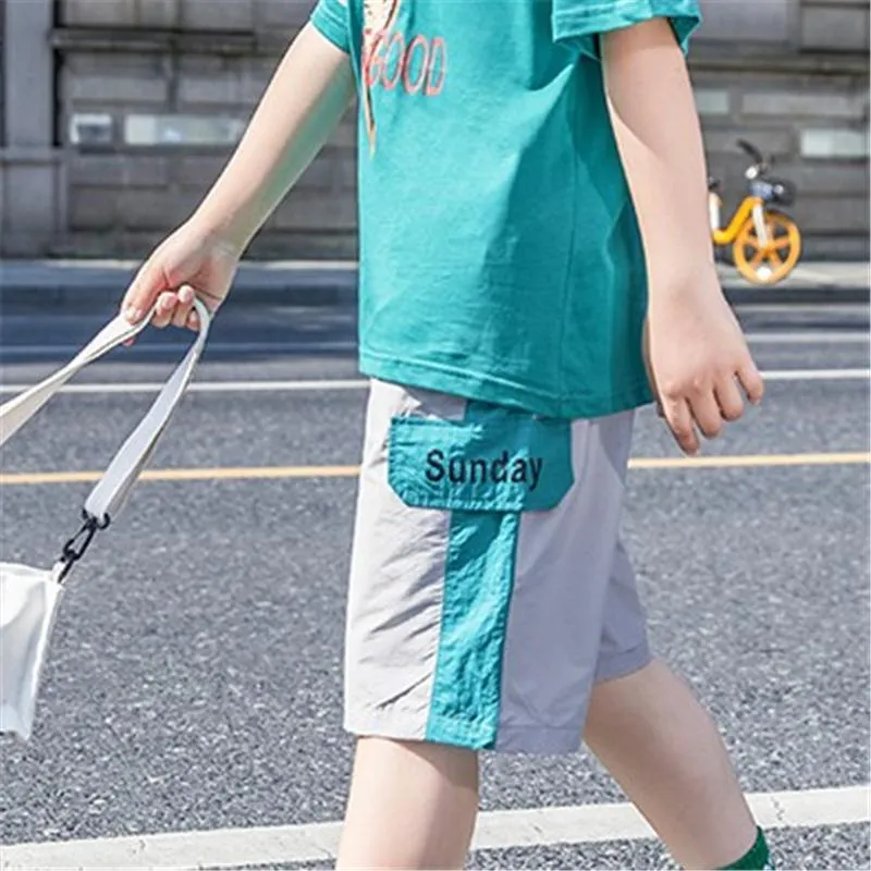 2-piece Letter Pattern T-shirt and Shorts Sets for Boy