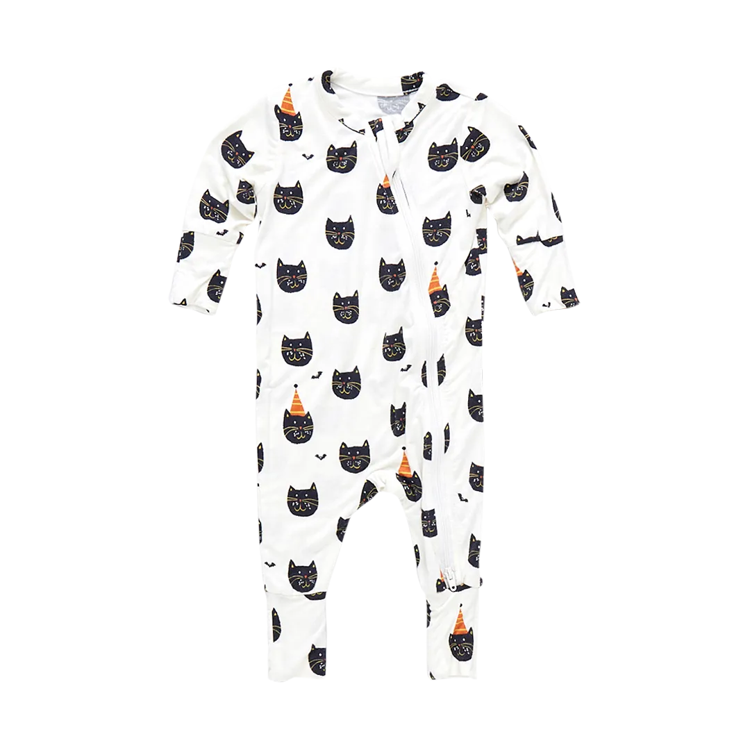 Baby Bamboo Romper - Halloween Kittens