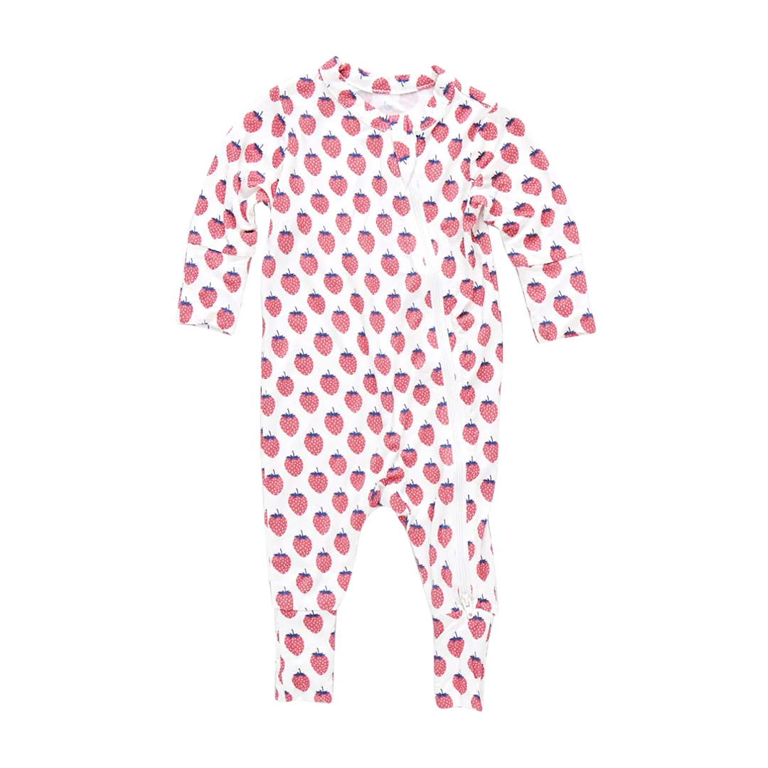 Baby Bamboo Romper - Petite Strawberries