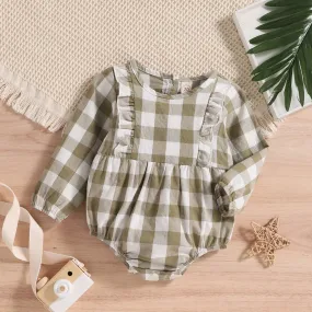 Baby Lattice Rompers