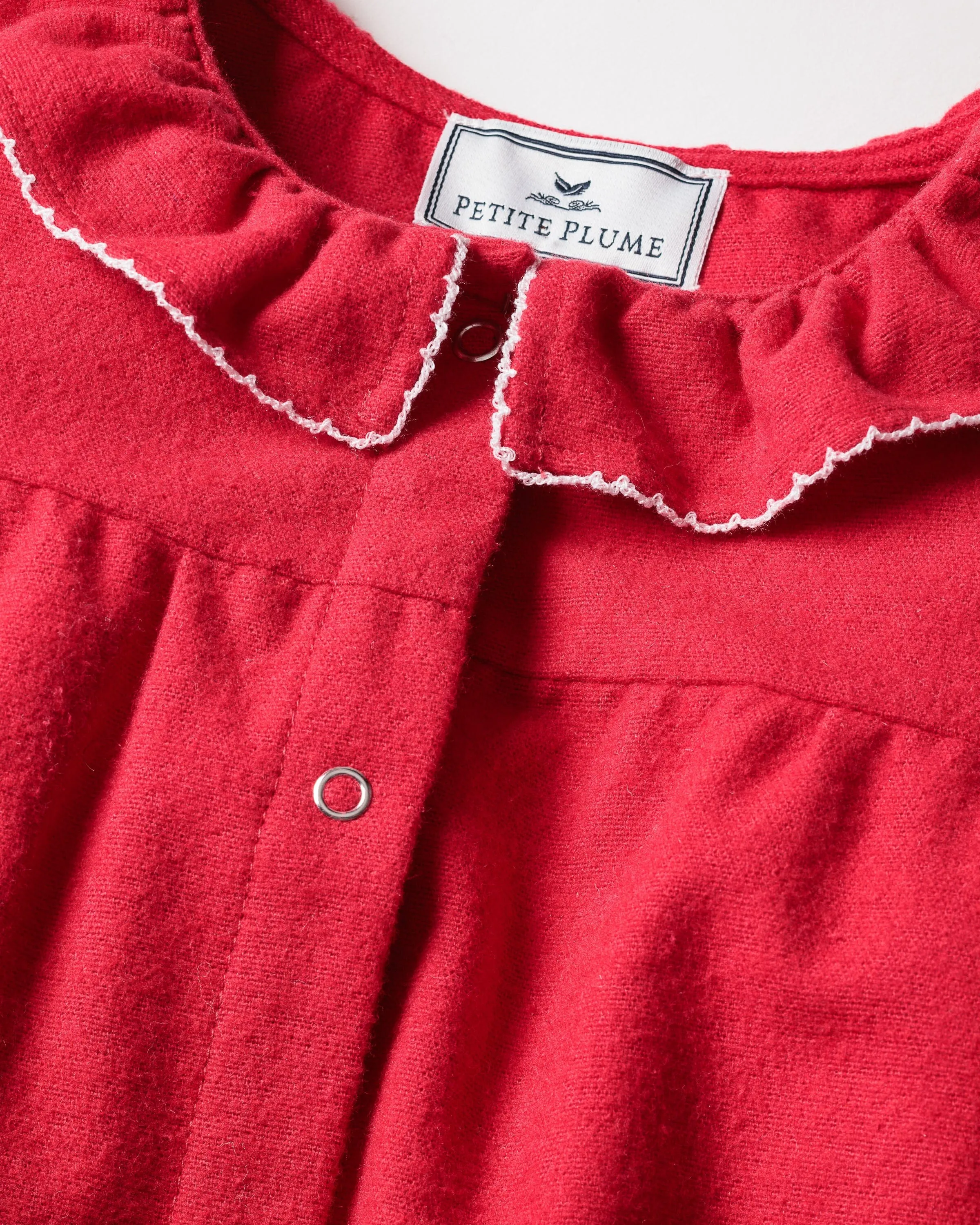 Baby's Flannel Madeline Romper | Red