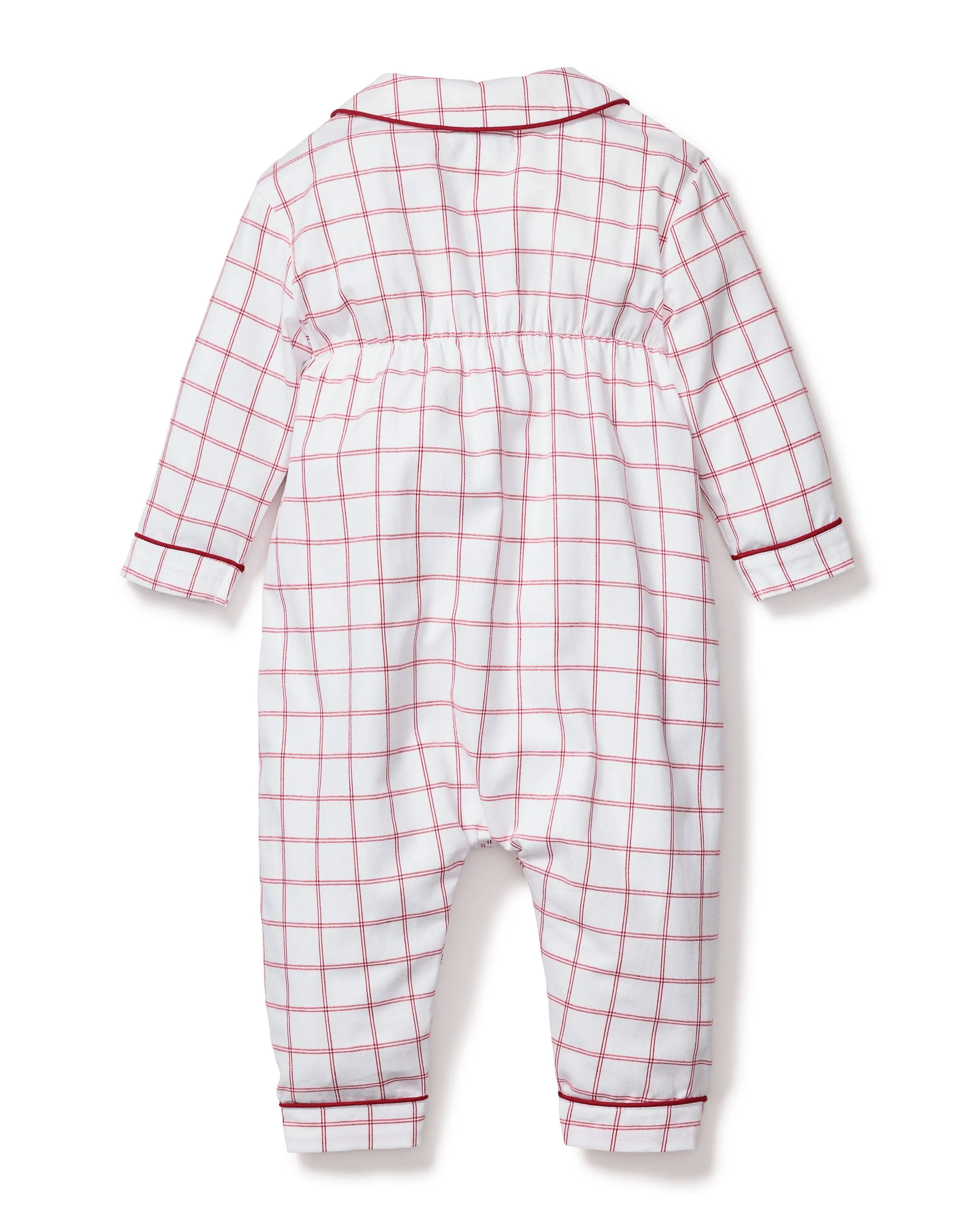 Baby's Twill Cambridge Romper | Garnet Tattersall