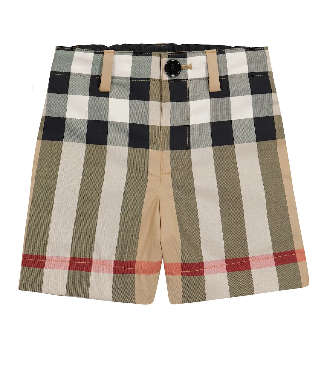 Burberry Kids Checked Cotton Shorts, Brown