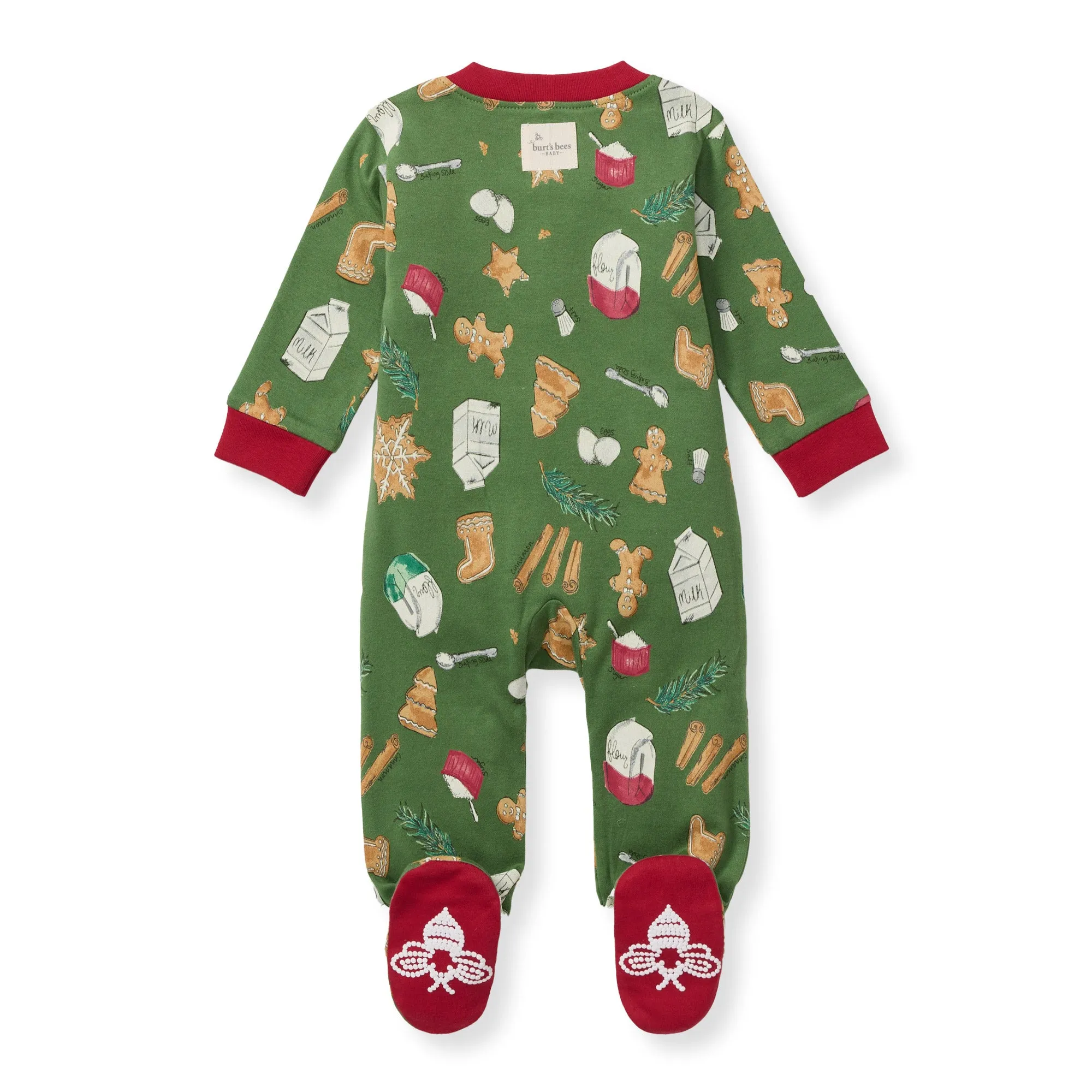 Burt's Bees Organic Baby One-Piece Sleep & Play Holiday Cookies