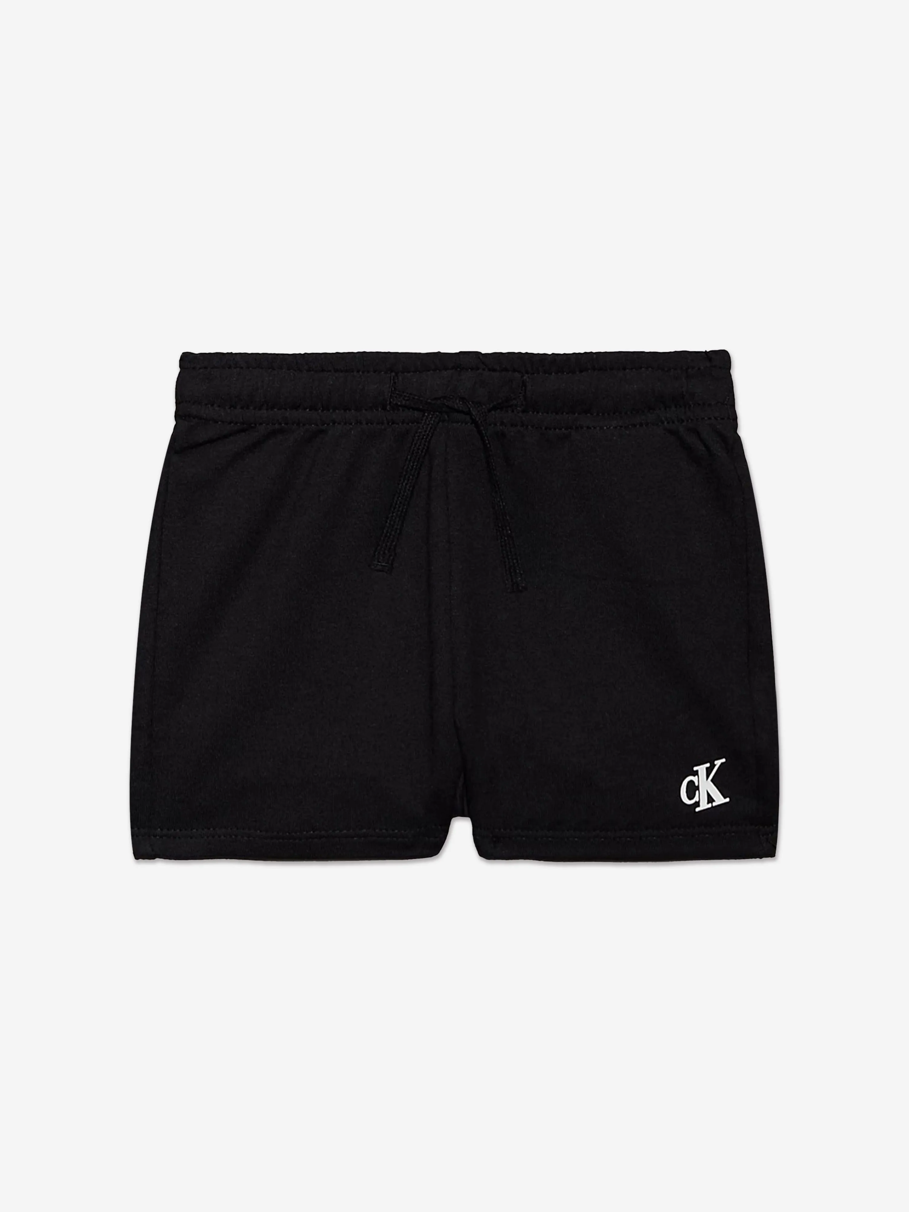 Calvin Klein Baby Gradient Logo Shorts Set in Black