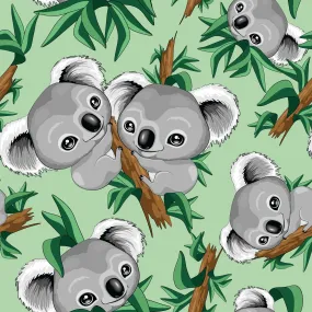 Children's Fabric, Bear Fabric, Koala Bears, Cotton or Fleece, 2207