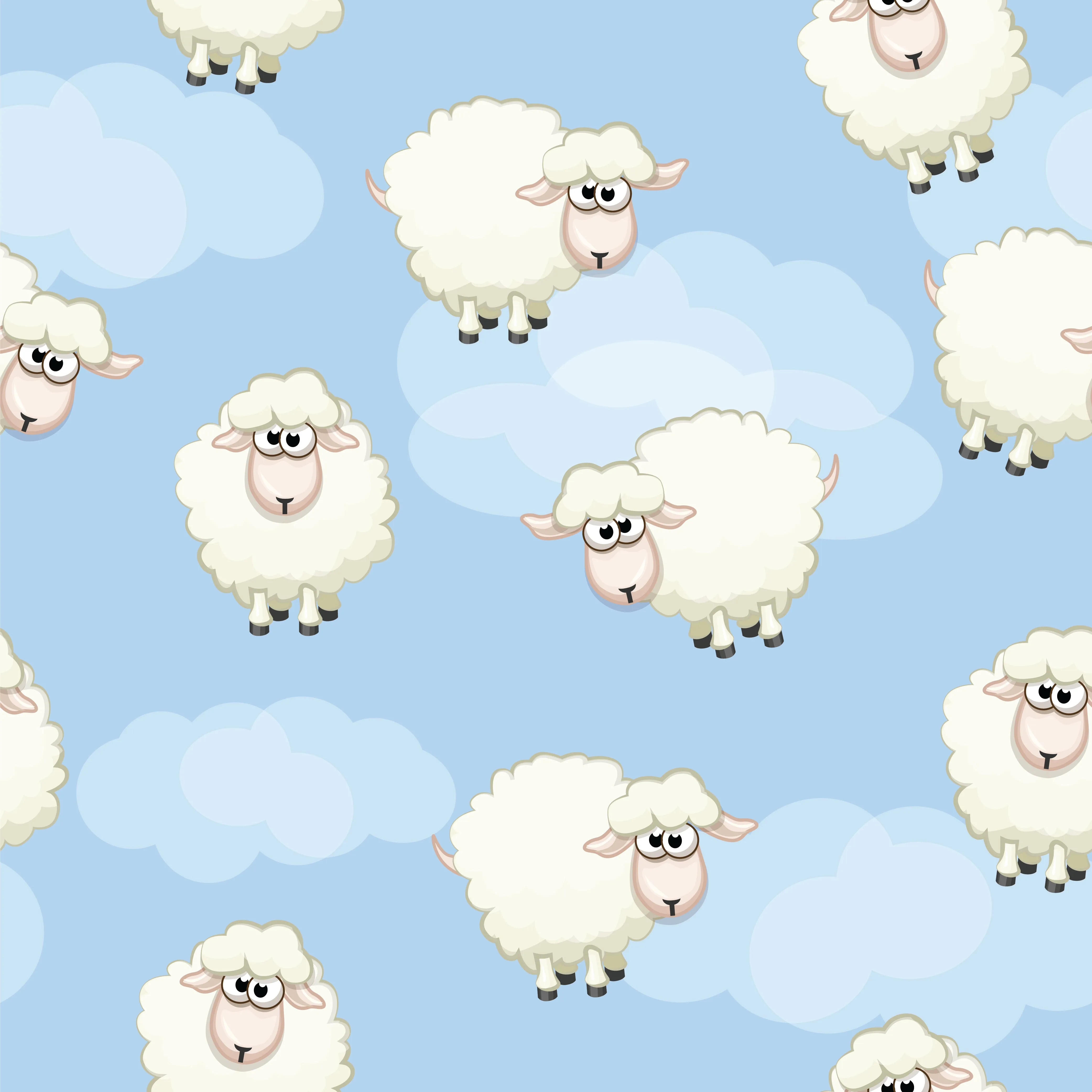 Children's Fabric, Flying Sheep, Cotton or Fleece 2217