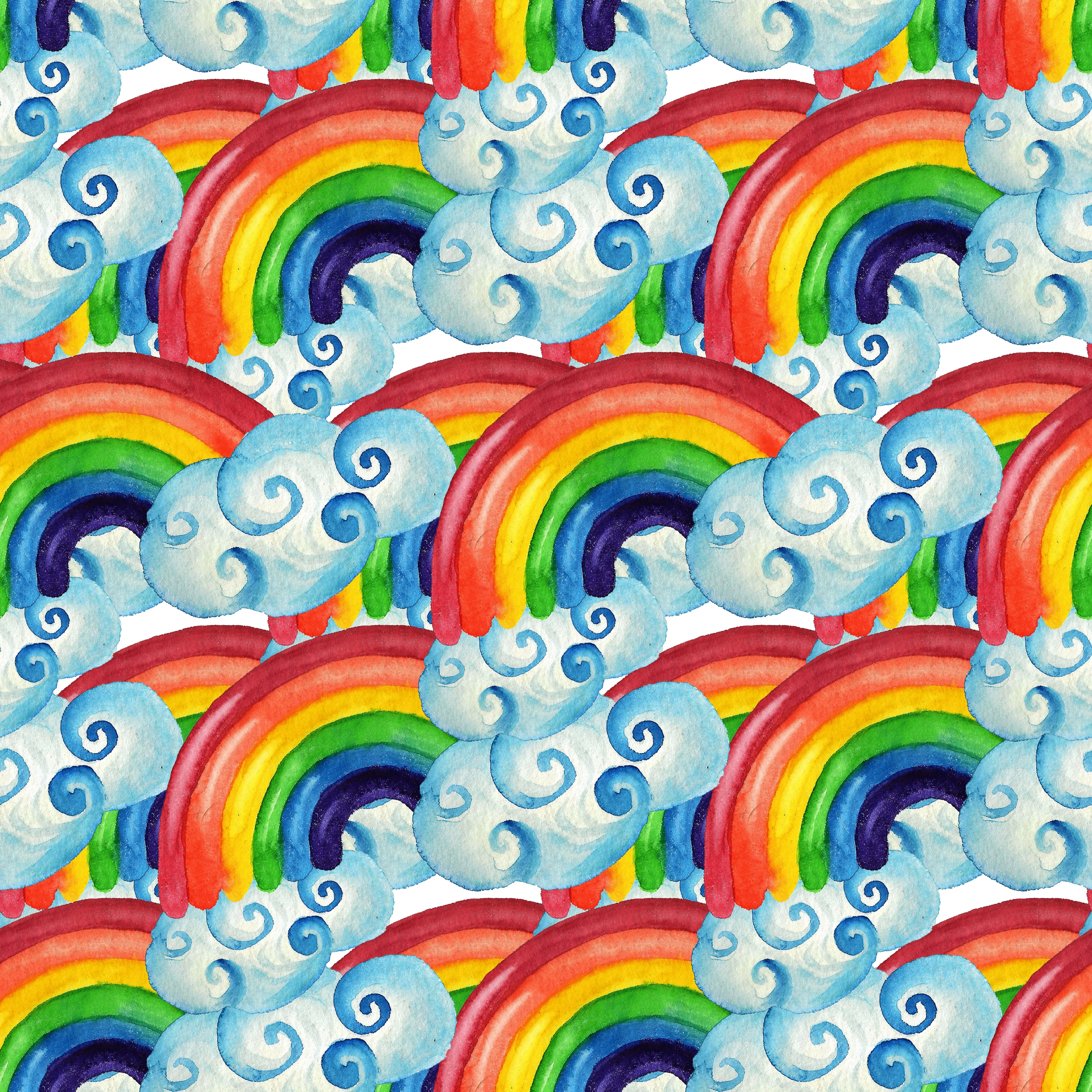 Children's Fabric, Rainbow Fabric, Cotton or Fleece, 3650