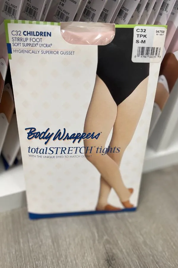 Children's TotalSTRETCH Seamless Stirrup Dance Tights by Body Wrappers