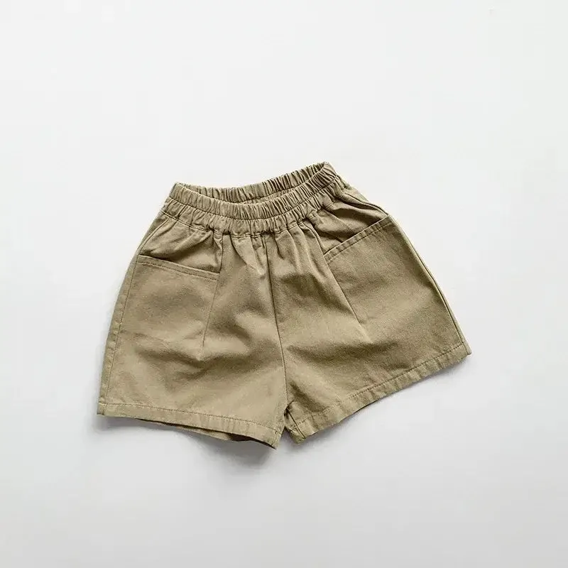 Children's Vintage Solid Shorts