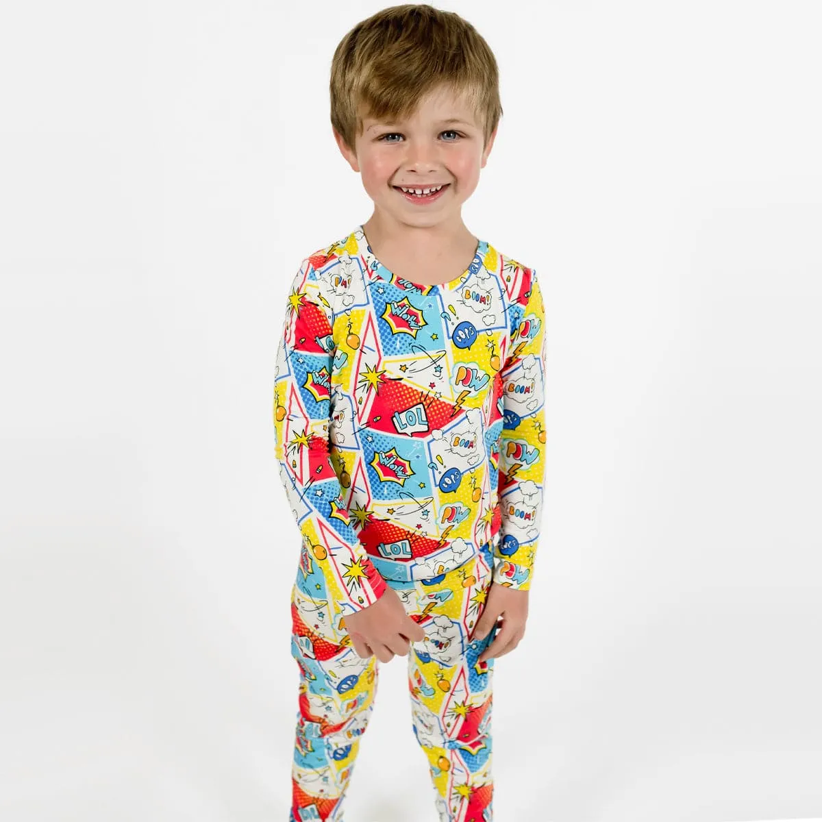 Comic Hero Bamboo Kids Pajamas