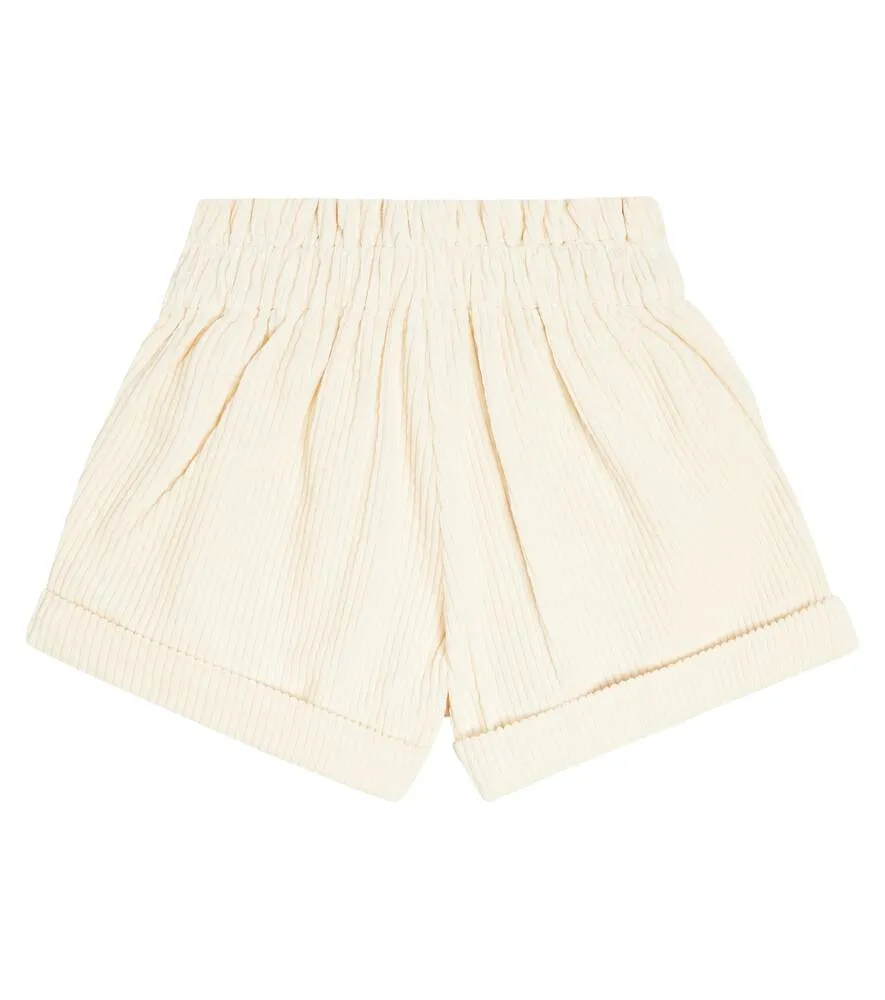 Cotton corduroy shorts Lulu C'era una volta, white