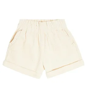 Cotton corduroy shorts Lulu C'era una volta, white