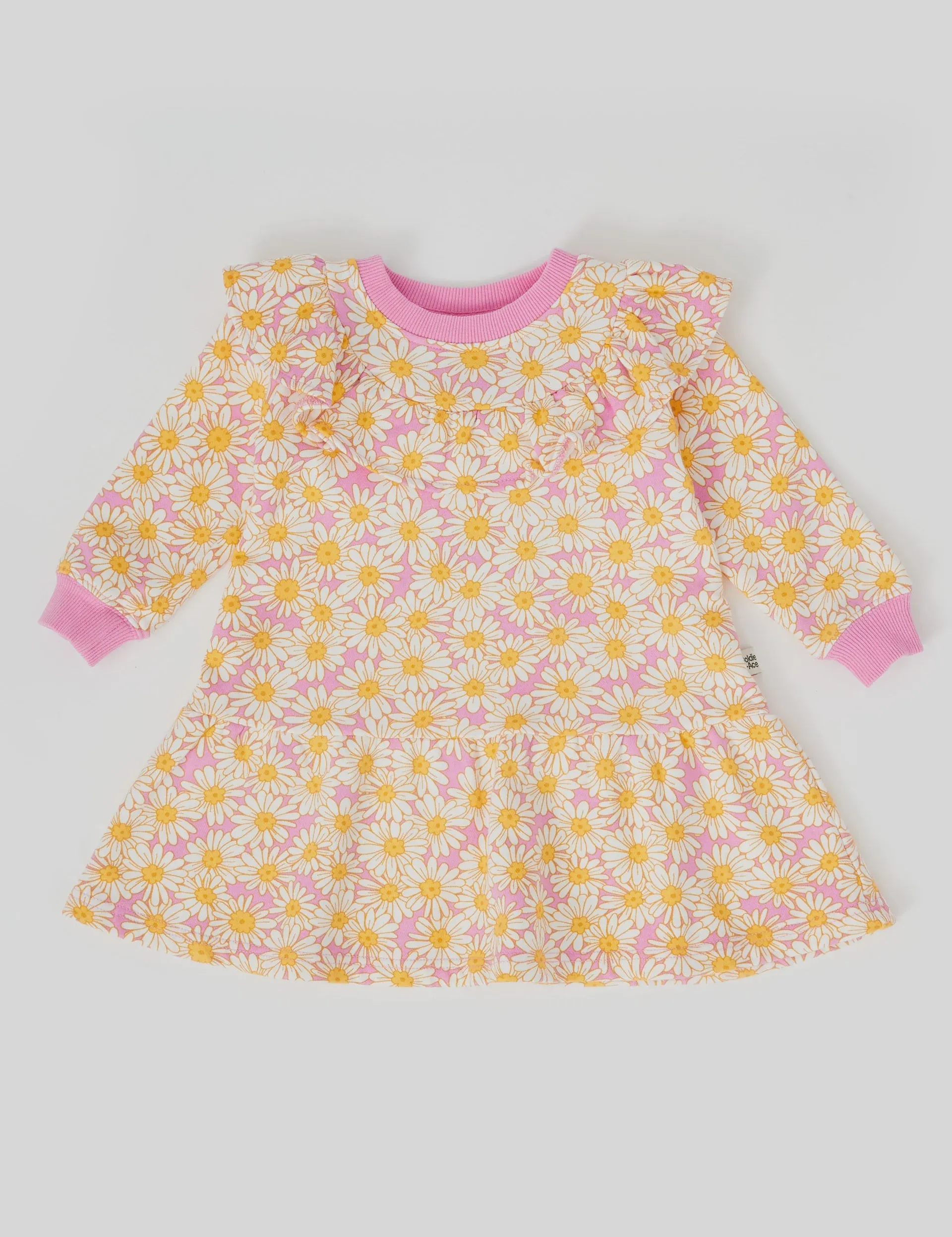 Daisy Meadow Frill Yolk Dress - Fairy Floss Golden