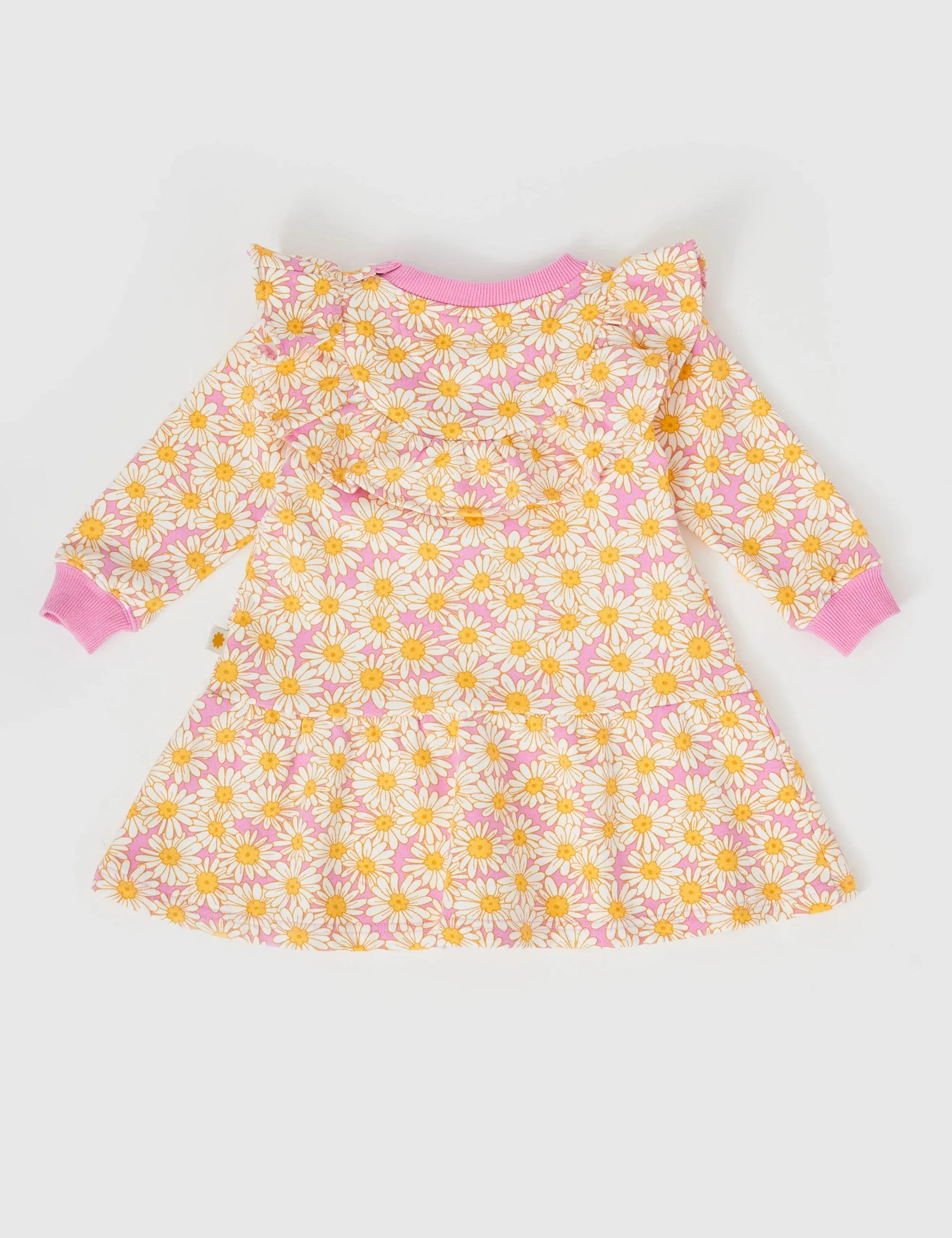 Daisy Meadow Frill Yolk Dress - Fairy Floss Golden