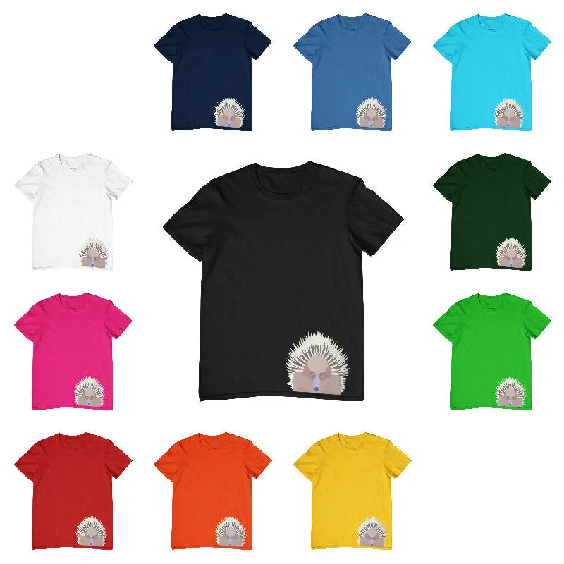 Echidna Face Hem Print Childrens T-Shirt (Various Colours)