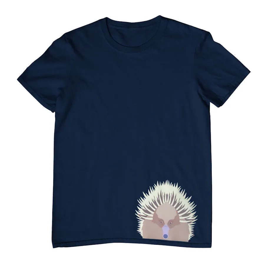 Echidna Face Hem Print Childrens T-Shirt (Various Colours)