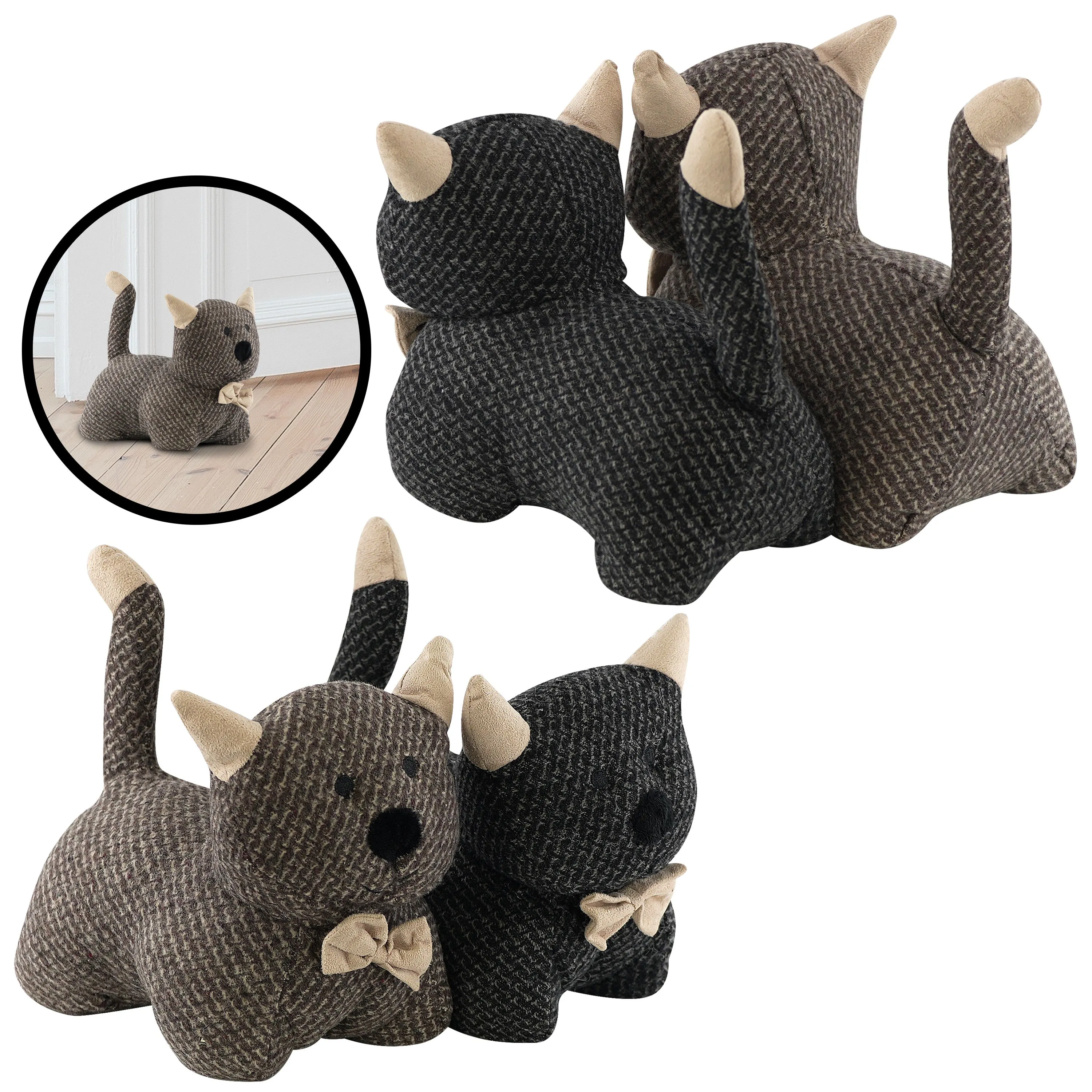 Fabric Soft Kitten Door Stops Cat