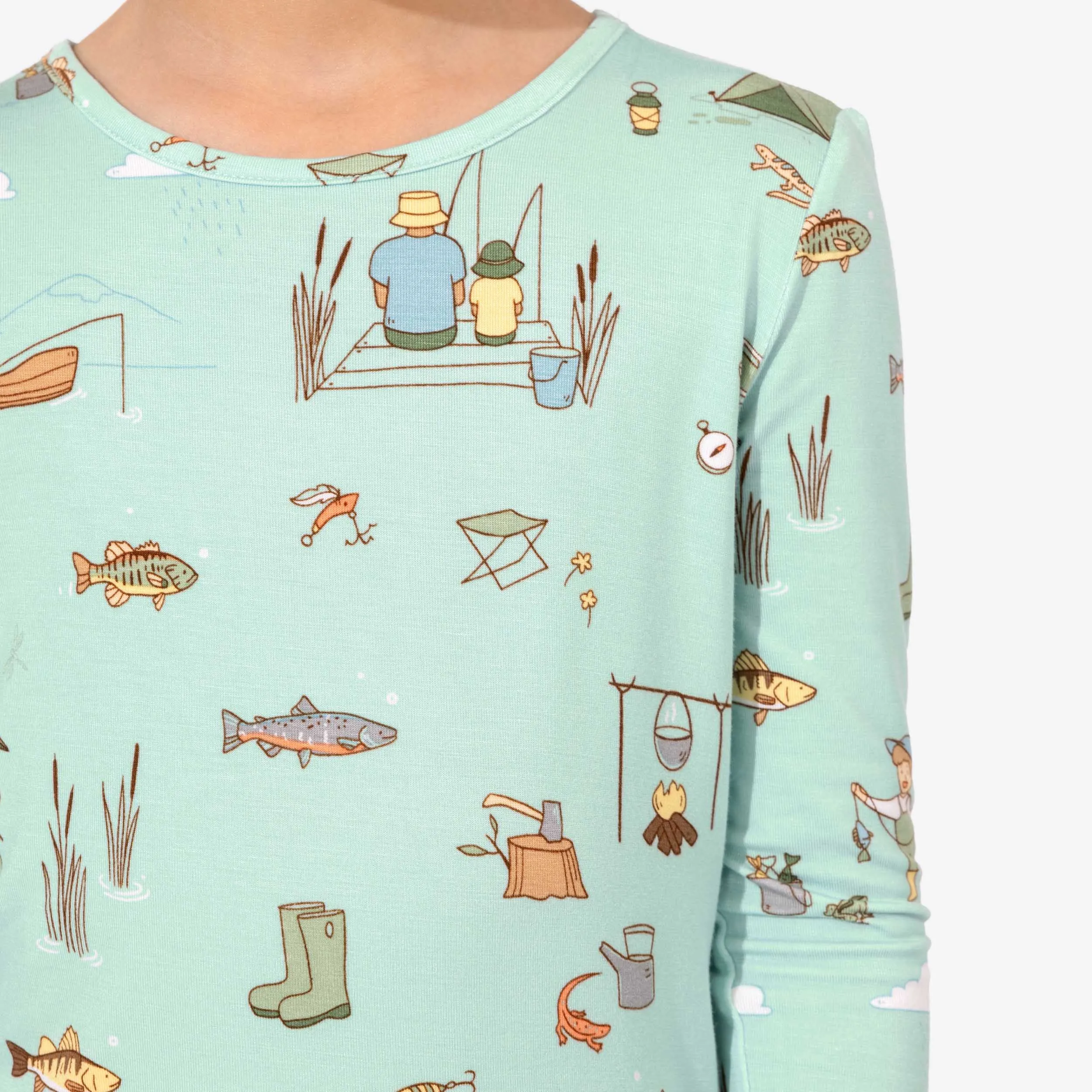 Fishing Bamboo Kids Pajamas