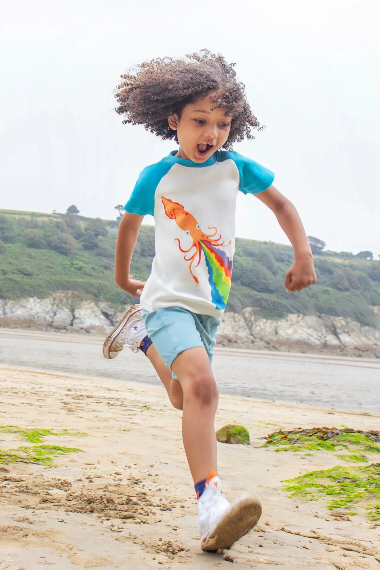 Frugi Robbie Raglan T-Shirt - Squid