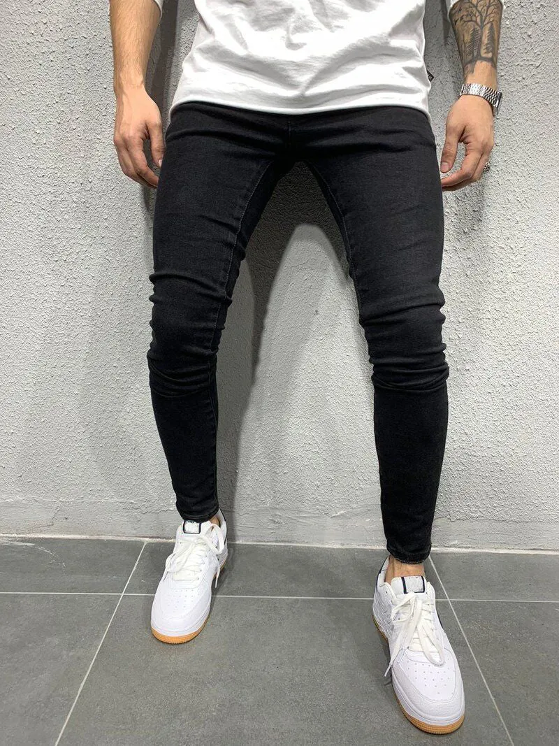 Funki Buys | Pants | Men's Stretch Skinny Jeans | Streetwear