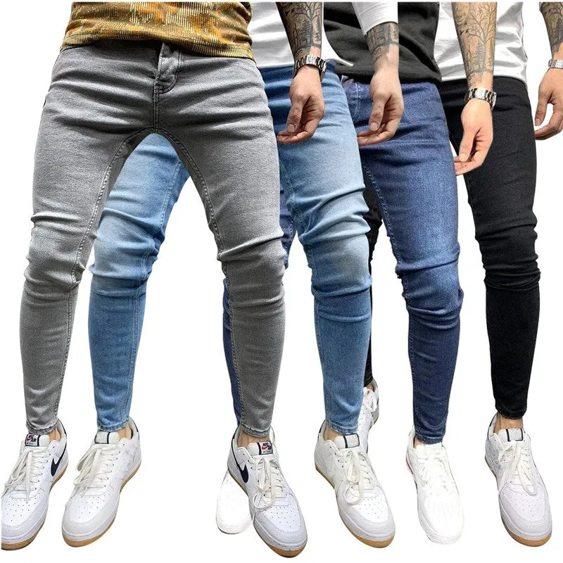 Funki Buys | Pants | Men's Stretch Skinny Jeans | Streetwear