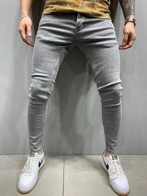 Funki Buys | Pants | Men's Stretch Skinny Jeans | Streetwear