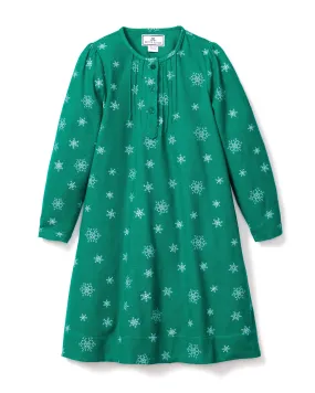 Girl's Flannel Beatrice Nightgown | Emerald Wonderland