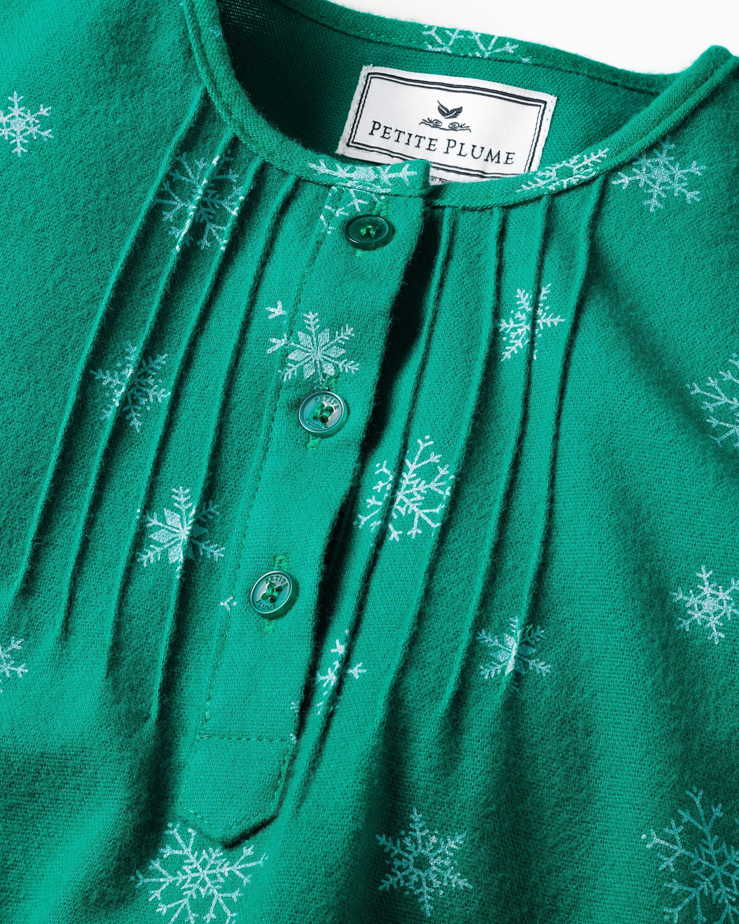 Girl's Flannel Beatrice Nightgown | Emerald Wonderland