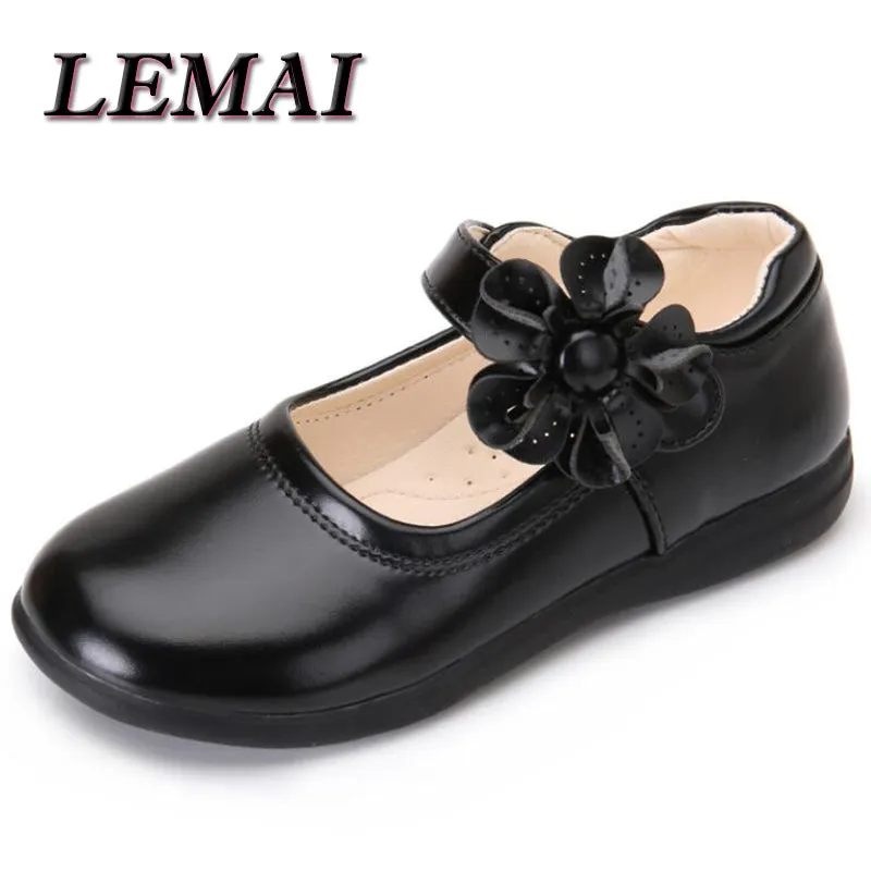 Girls Leather Shoes for Children Wedding Dress Princess School Shoes