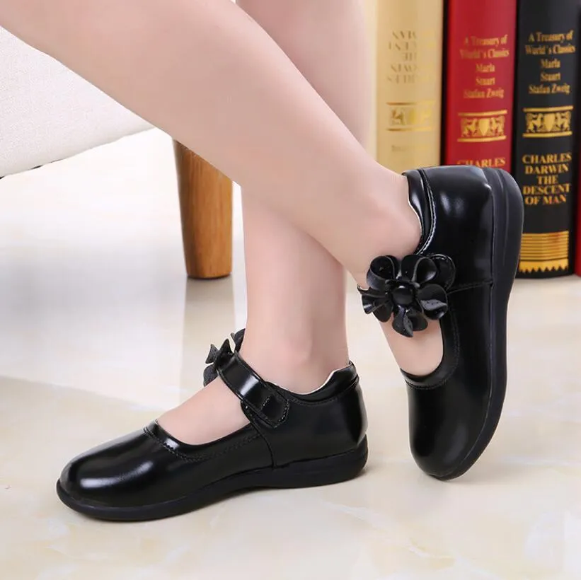 Girls Leather Shoes for Children Wedding Dress Princess School Shoes