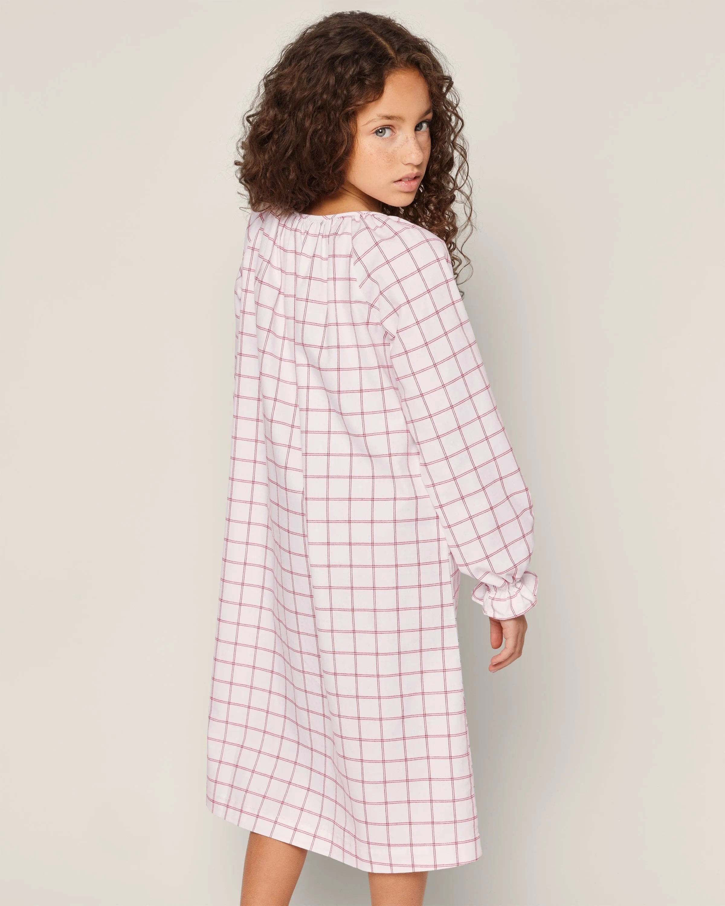 Girl's Twill Delphine Nightgown | Garnet Tattersall