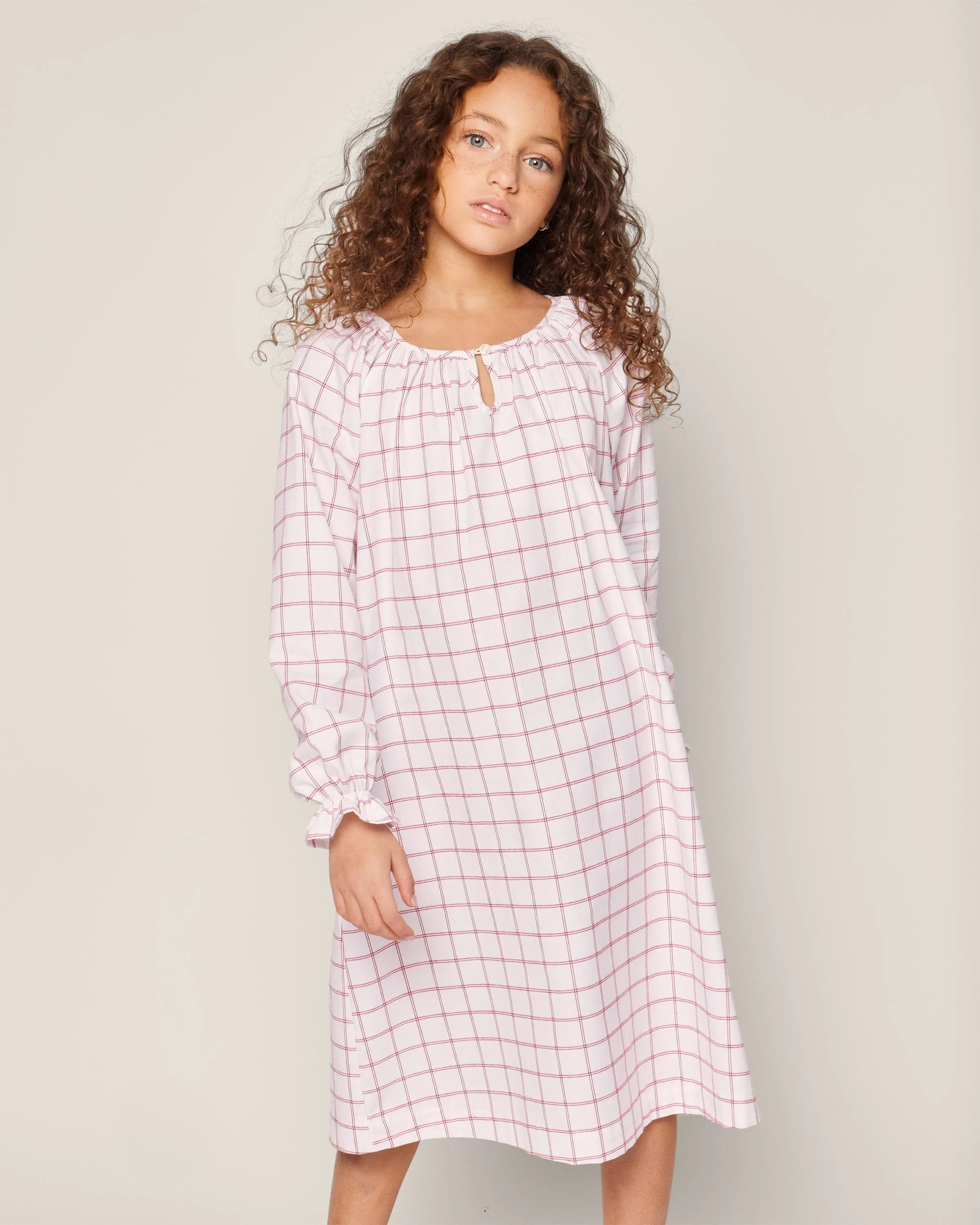 Girl's Twill Delphine Nightgown | Garnet Tattersall