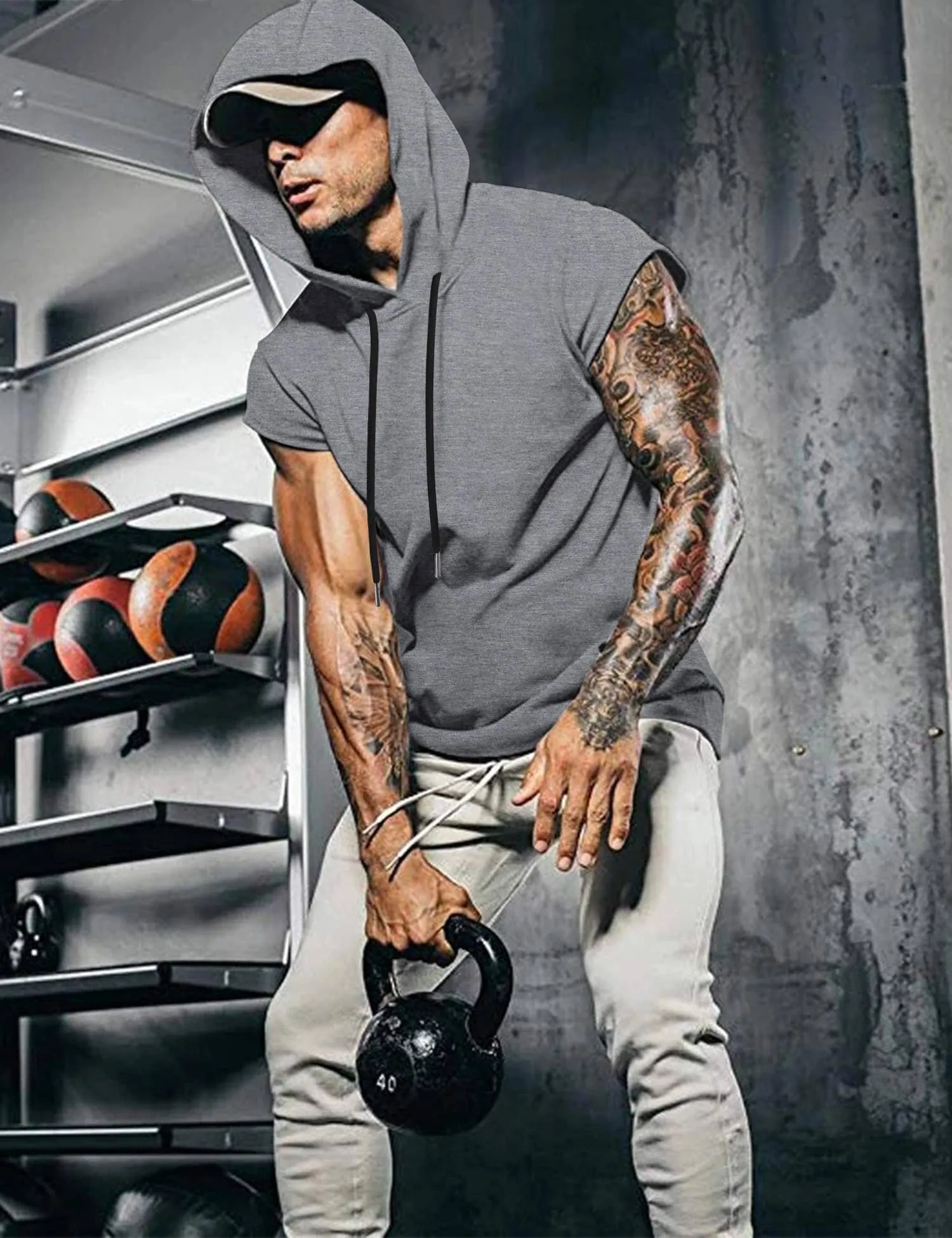 Gym Muscle Hooded Tank Top (US Only)