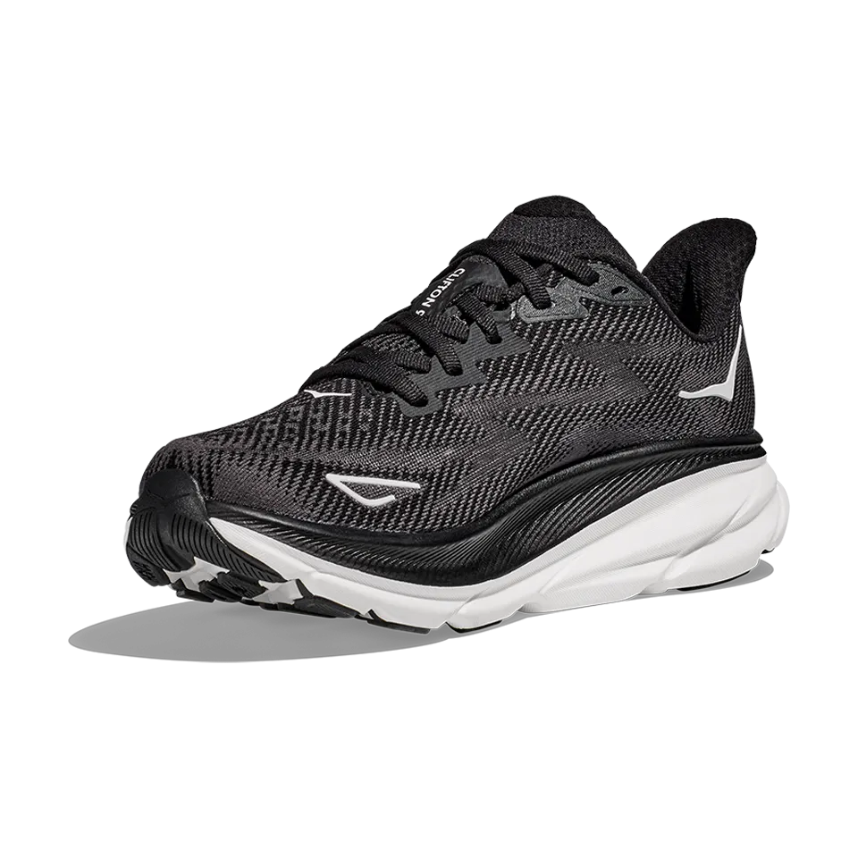 HOKA Men's Clifton 9 Wide Black/White