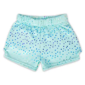 Iscream Blue Foil Stars Plush Shorts