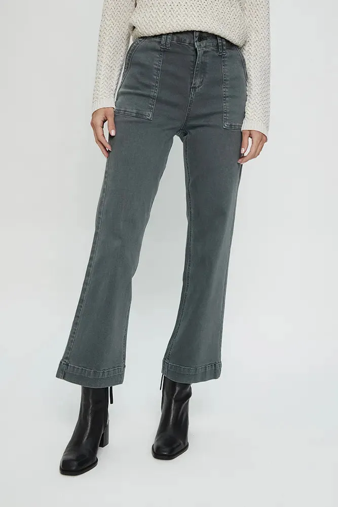 Jeans Mujer Wide Verde