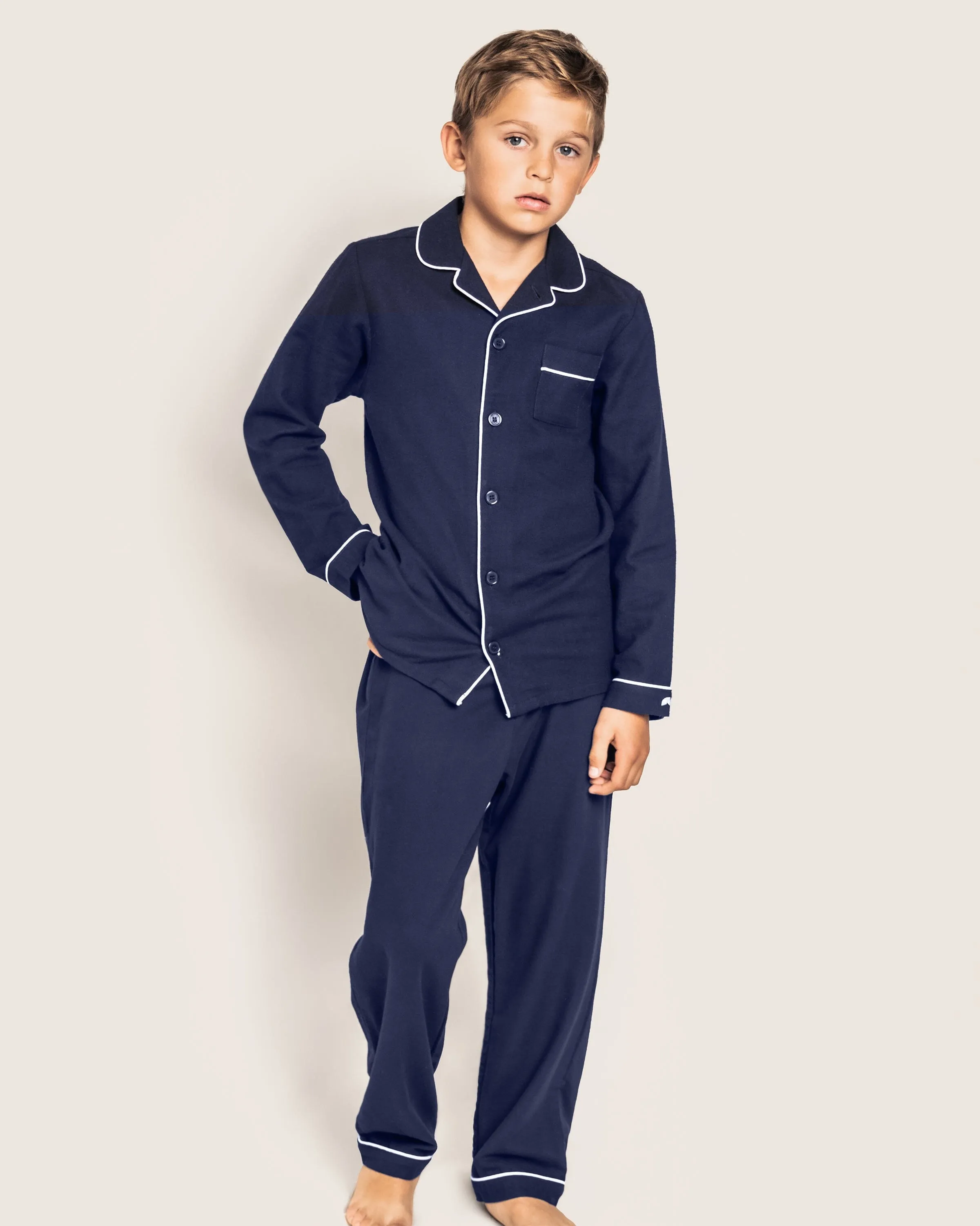 Kid's Flannel Pajama Set | Navy