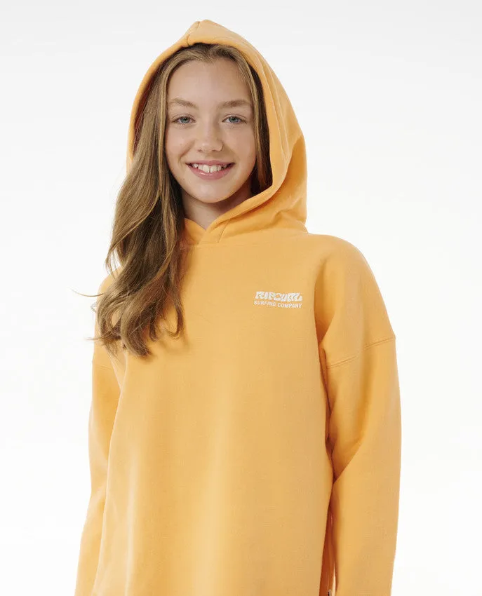 KID'S SURF PUFF HOOD-GIRL - ORANGE