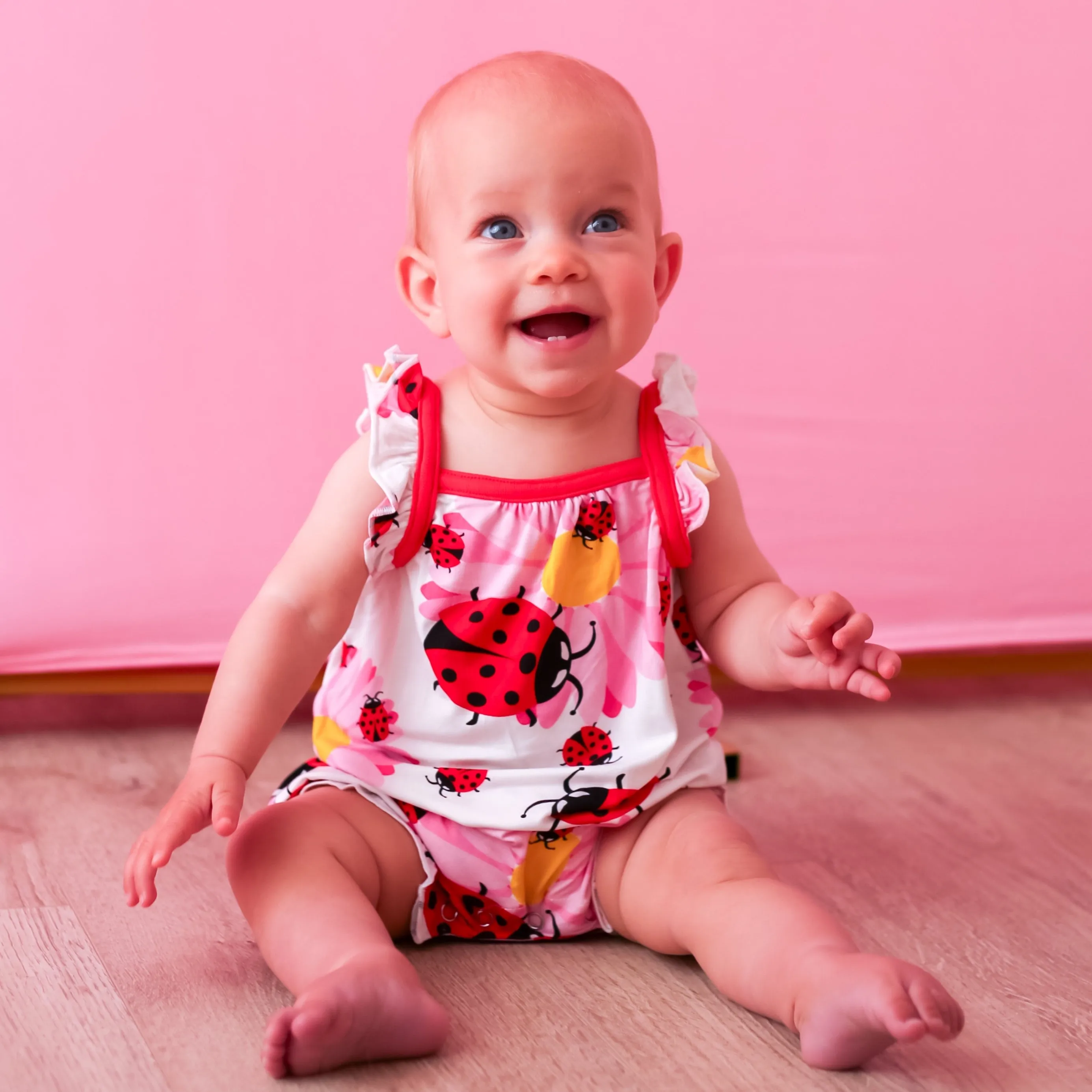 Ladybugs Bubble Romper