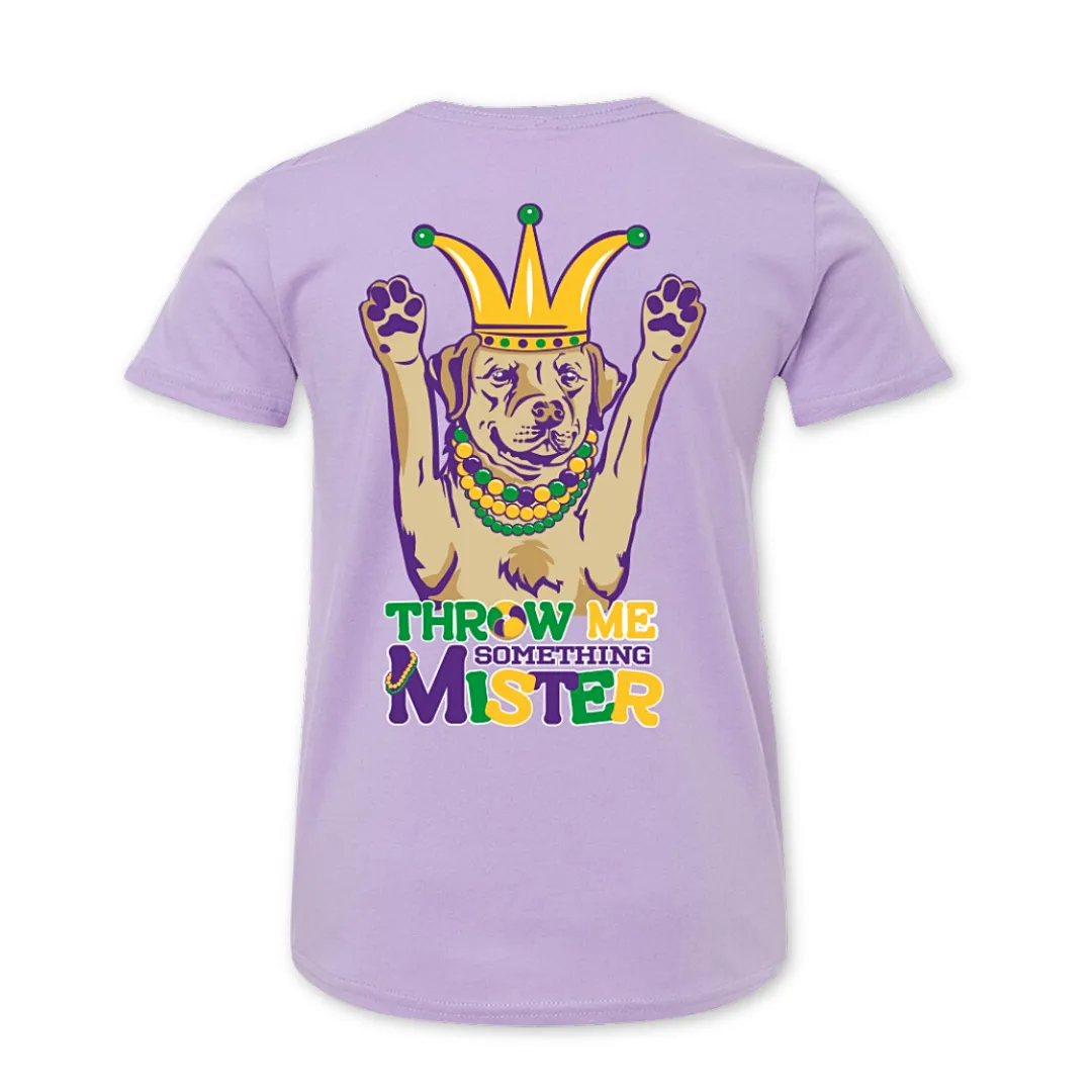 Lavender Throw Me Something Mister T-Shirt Kids - (Each)