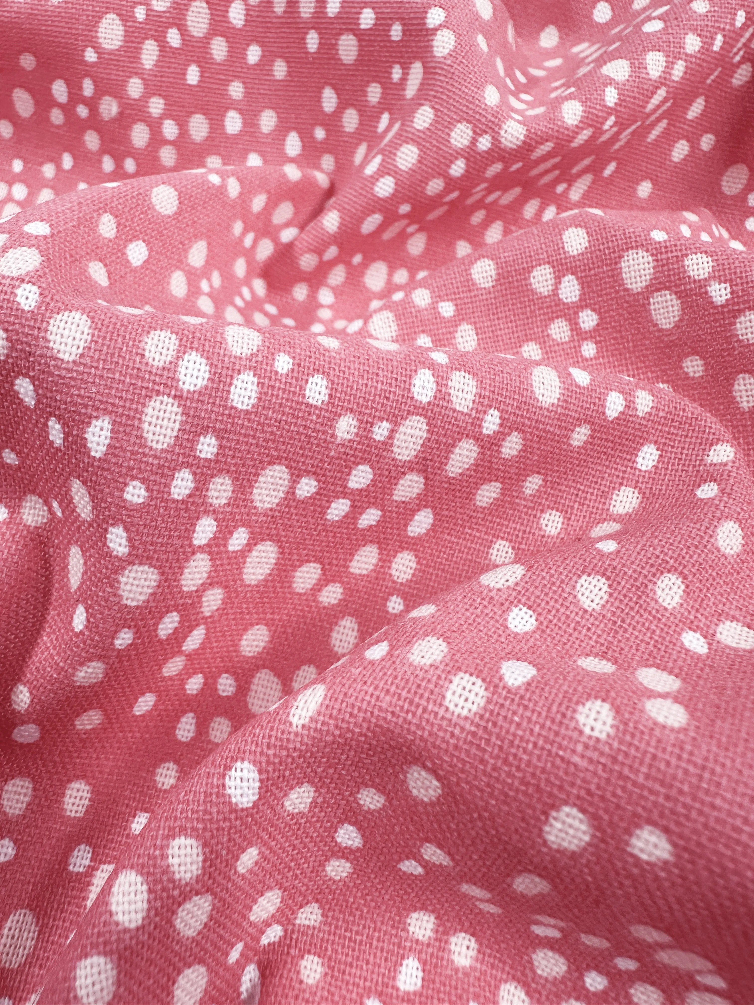 Linen Blend - Spotty - 140cm