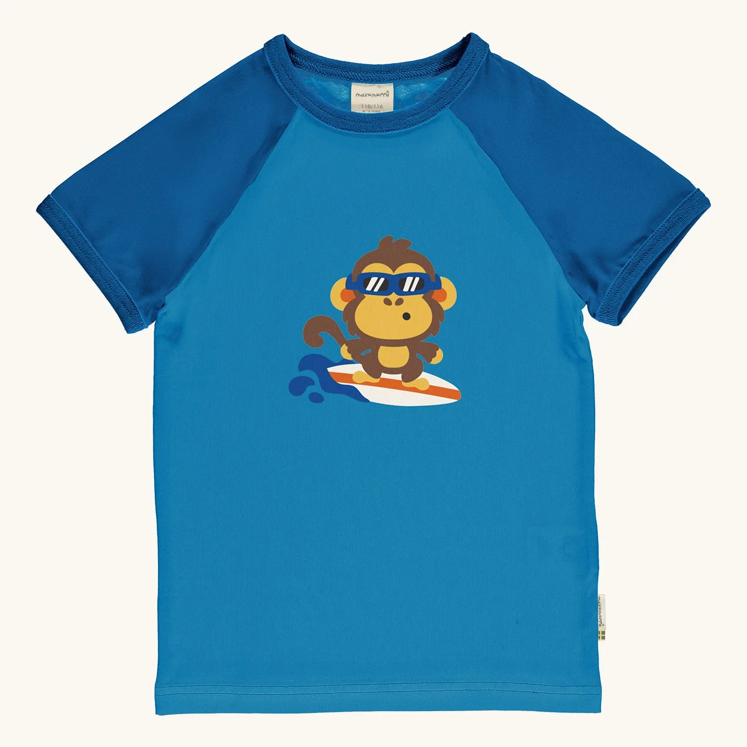 Maxomorra Monkey Raglan Short Sleeve Top