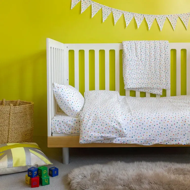 Multicolour Star Toddler Cot Bed Duvet Set