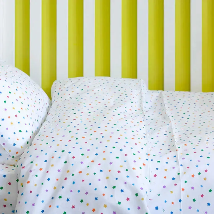 Multicolour Star Toddler Cot Bed Duvet Set