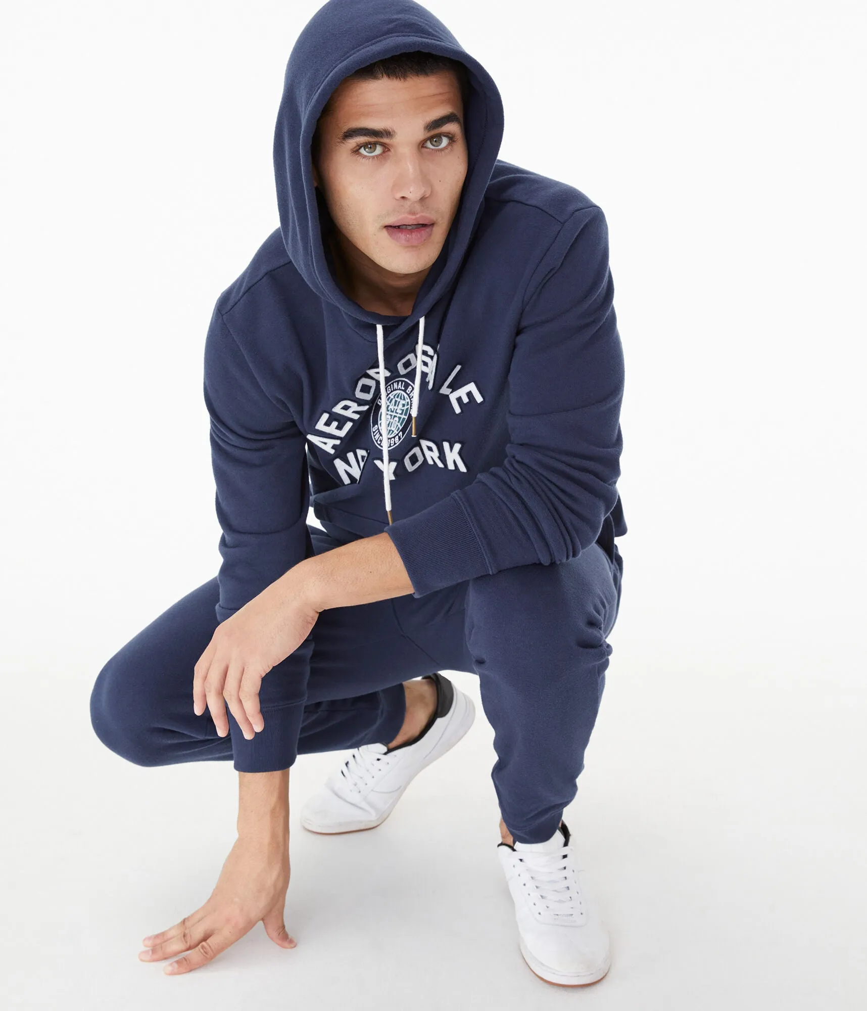 New York Arch Aeropostale Hooded Pullover, Blue