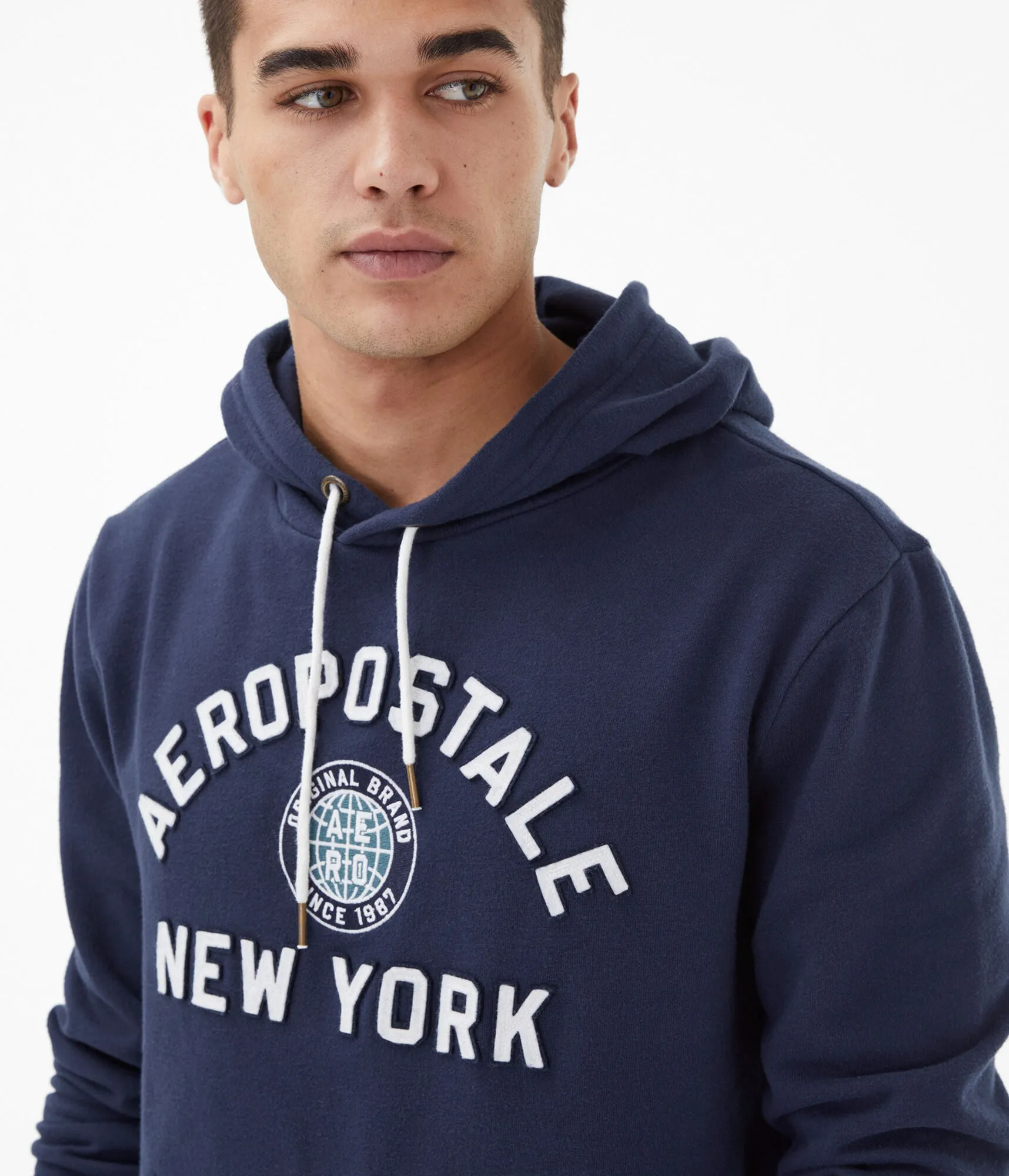 New York Arch Aeropostale Hooded Pullover, Blue