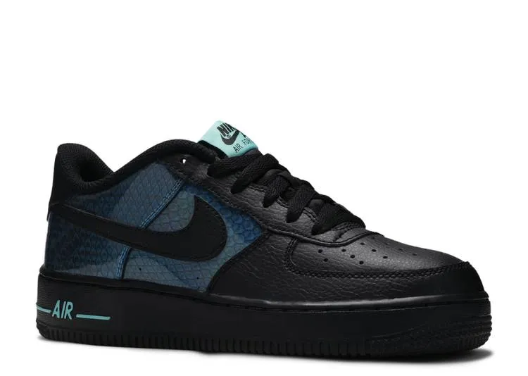 Nike AIR FORCE 1 LOW GS SE 'SNAKESKIN' sneakers, black