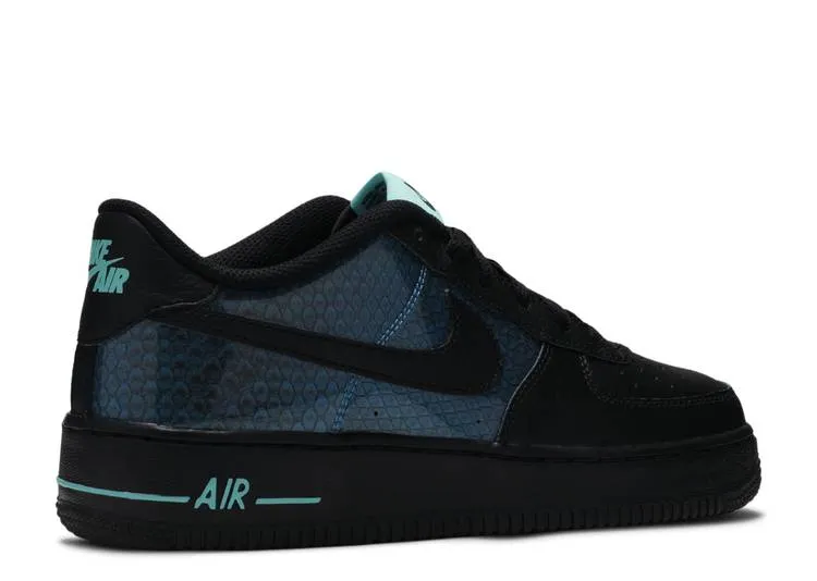 Nike AIR FORCE 1 LOW GS SE 'SNAKESKIN' sneakers, black